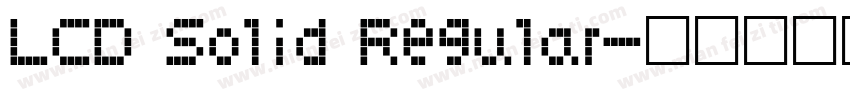 LCD Solid Regular字体转换